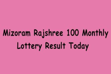 Mizoram Rajshree 100 Lottery Result 25.12.2020