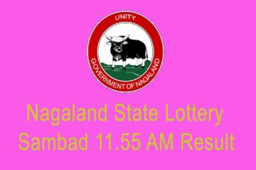 Nagaland State Lottery Sambad 11.55 AM