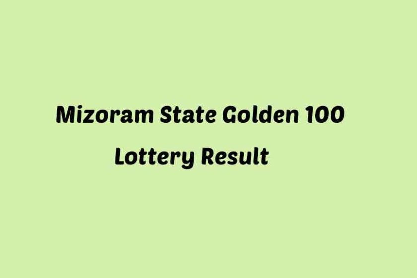 Mizoram Golden 100 lottery Result