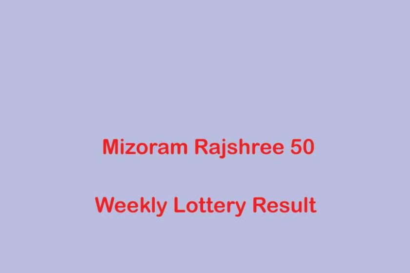 Mizoram Rajshree 50 Weekly Lottery Result